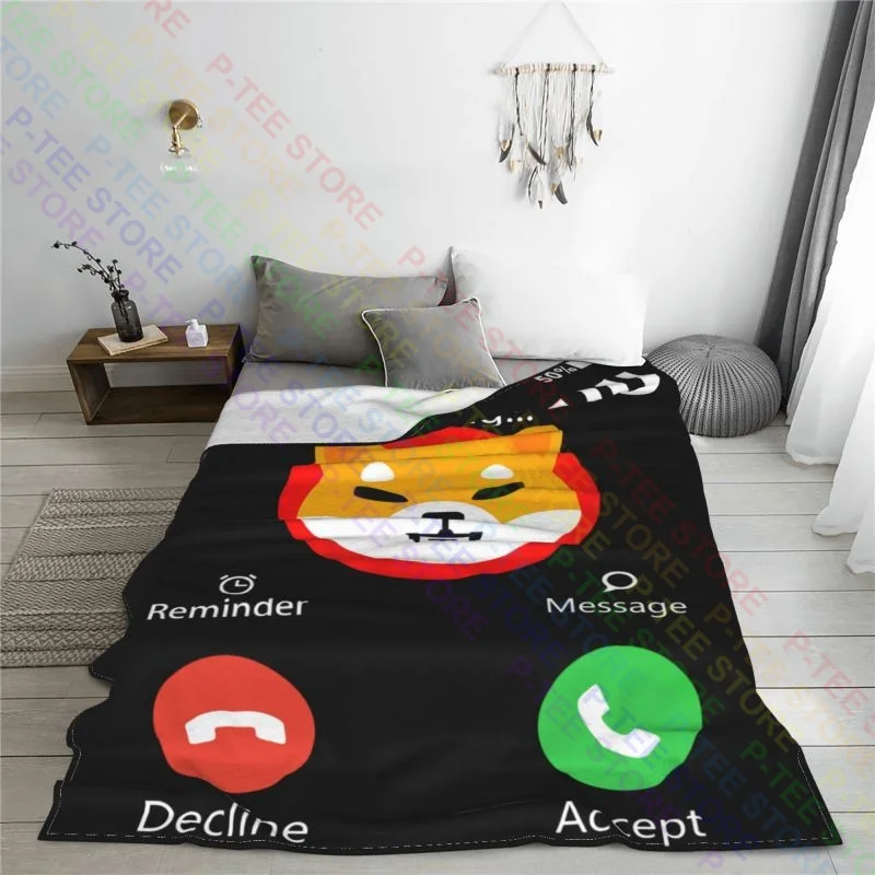 Shiba Inu Is Calling Token Coin Cryptocurrency Trading Blanket Thicken Lightweight Cover Blanket