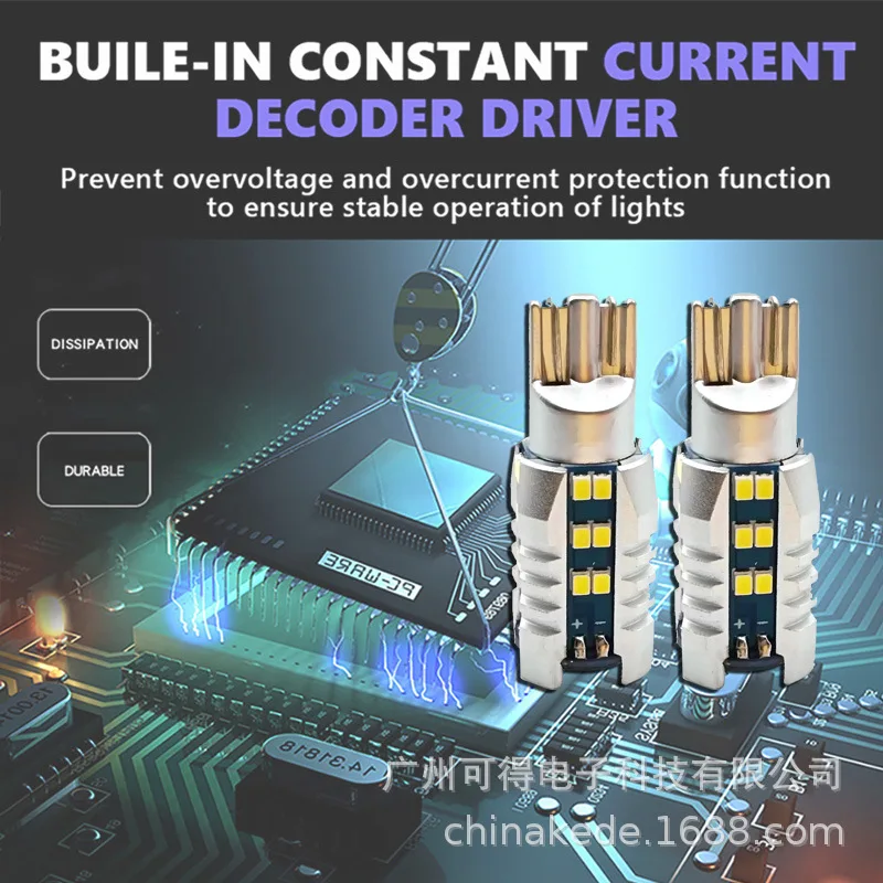 

Car LED T10 T15 T16 W16W 2016 CSP 30SMD decoded reversing light tail light new style