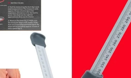 Foot measuring device for adults, shoe  device, shoe measuring ruler, telescopic foot measuring device ljq03