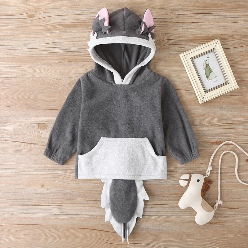 Hot Halloween Kid baby Fancy Fox and tail Cosplay Costumes For Boys Girls Children Party lovely Fox styling Performance Clothing