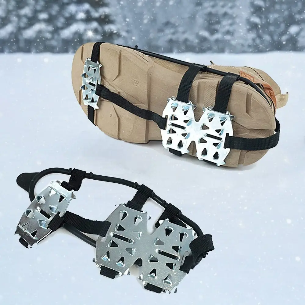 1Pair New Anti-Slip 24 Teeth Ice Claw Spike Shoe Covers Ice Gripper Spike Universal Spike Grips Cleats Winter Outdoor For Shoes