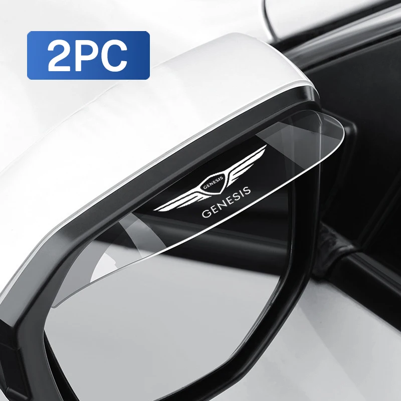 2PCS Car Rearview Mirror Rain Eyebrow Rain Shield Universal Rearview For GENESIS gv60 Suv Coupe gv80 gv70 g70 GV60 GV70 GV80 EV