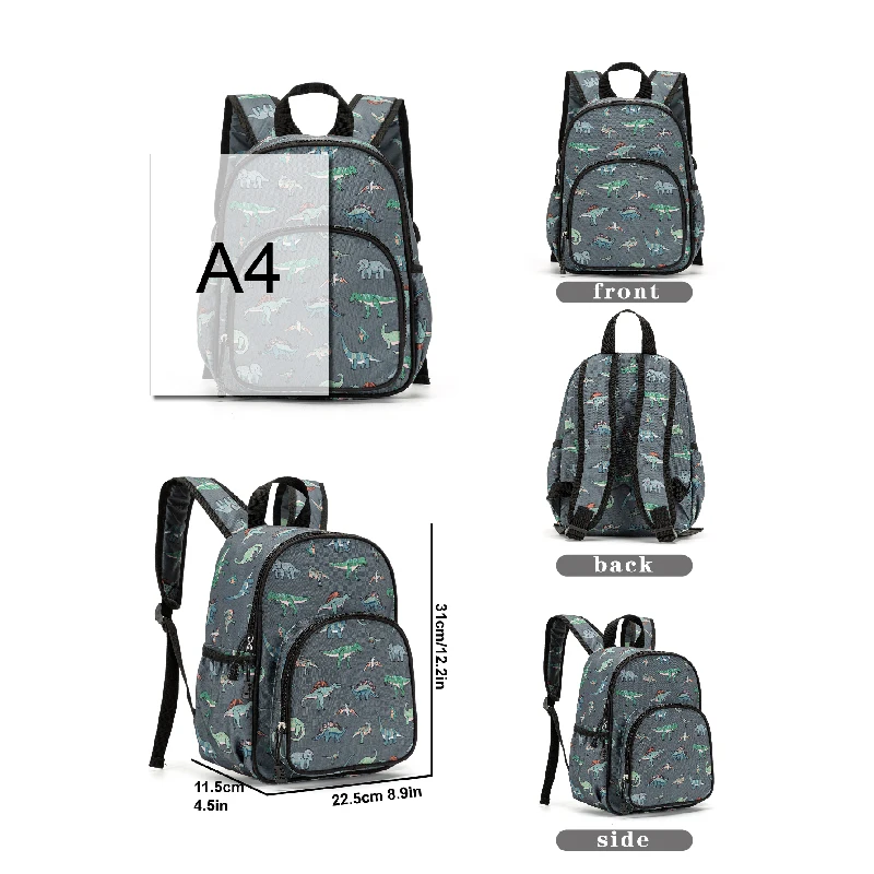 32CM children's minimalist and fashionable backpack, Oxford cloth backpack for elementary school students, boys and girls