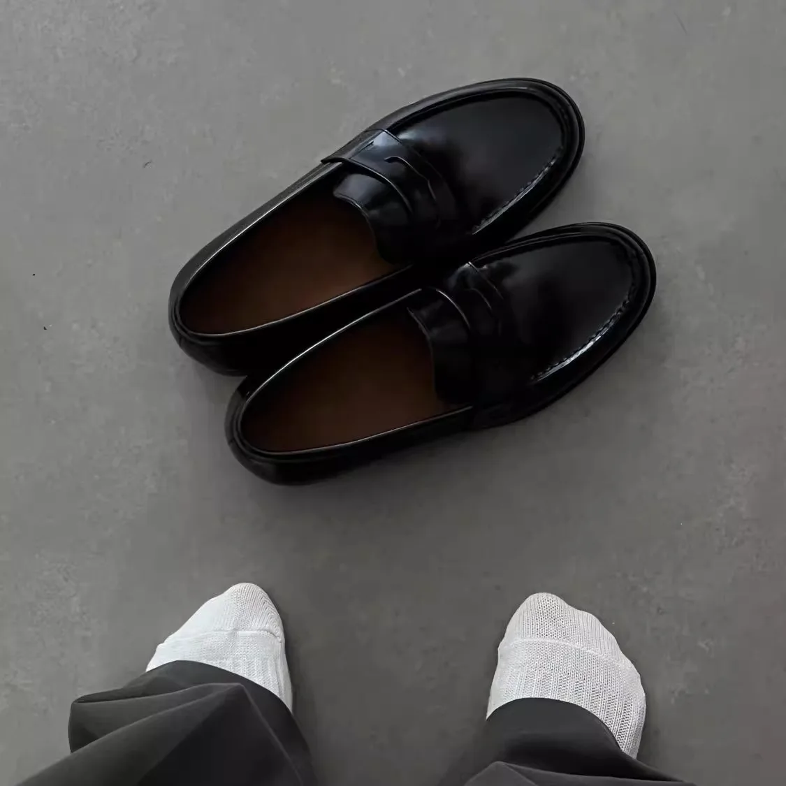 

Bla Busin Casual Loers oes Men's Slip-On Bean Bean oes Briti Sle Leather oes Faionable Flat Footwear