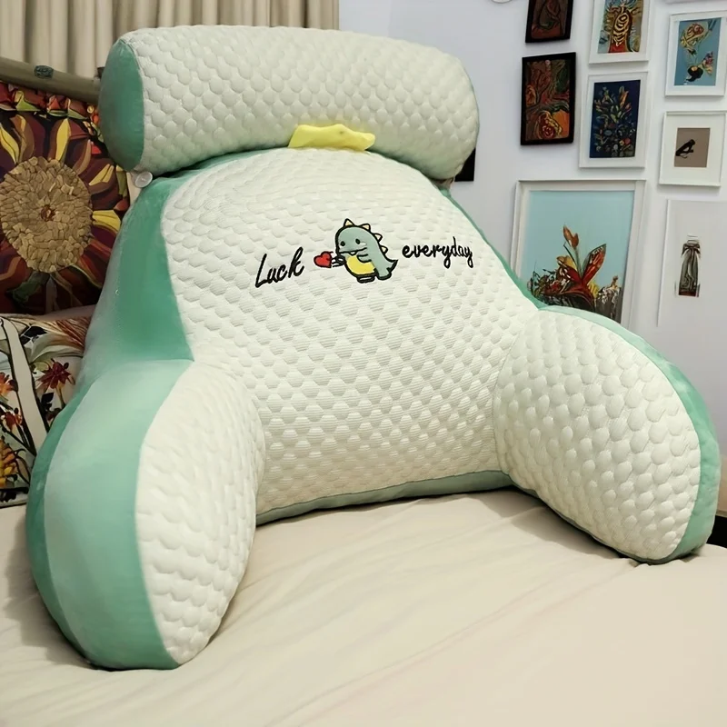 [Customer Favorite] Ergonomic Reading Pillow with Back Support - Soft, Breathable Lumbar Cushion | Adjustable Design for Bed, So