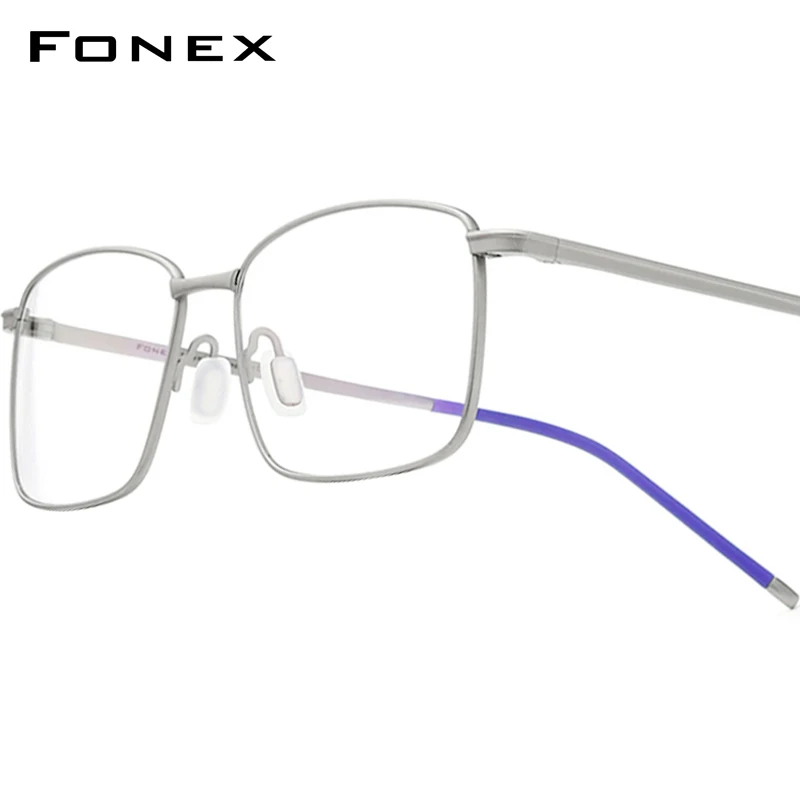 

FONEX Pure Titanium Glasses Frame Men New Brand Design Square Eyeglasses Full-Rim Ultralight High Quality Japanese Eyewear 85705