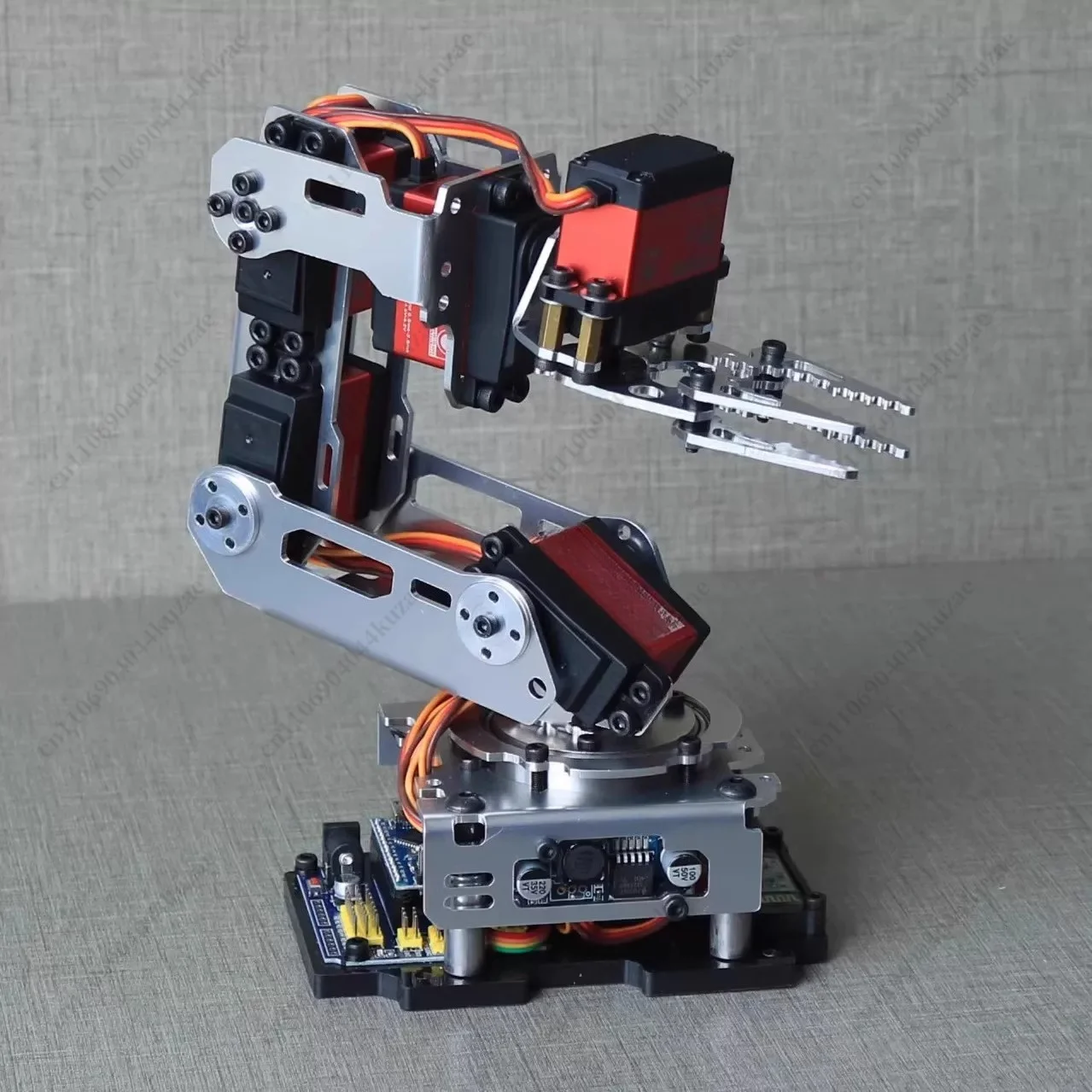 Programmable 6-DOF Robotic Arm Model, Desktop Servo Control Gripper DIY Assembly Kit for Electronic Experiment Making