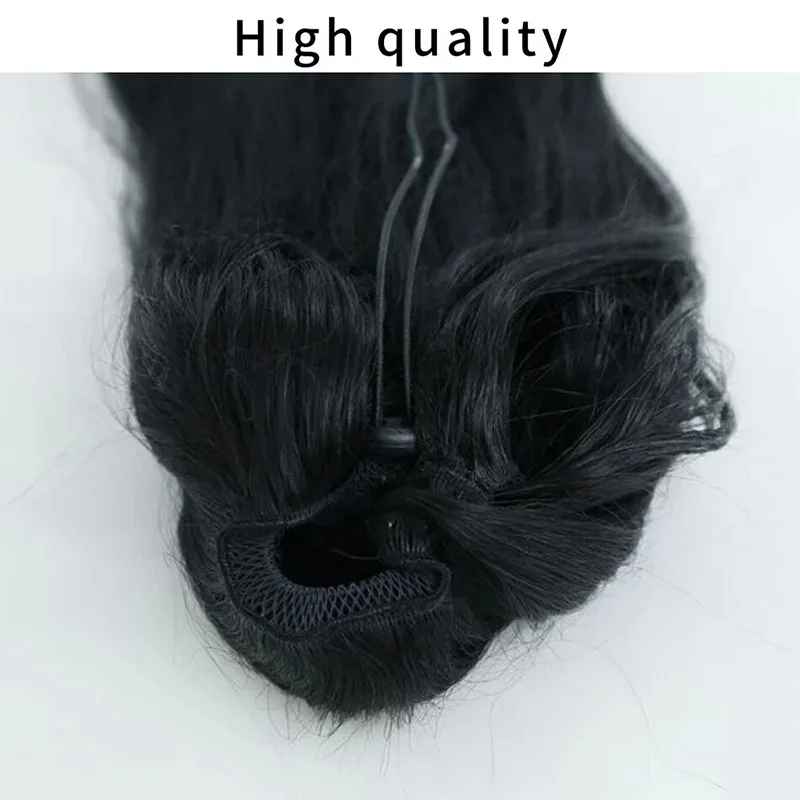 Deep Wave Drawstring Ponytail100% Real Human Hair Brazilian Wrap Around Drawstring Ponytail  Human Hair For women