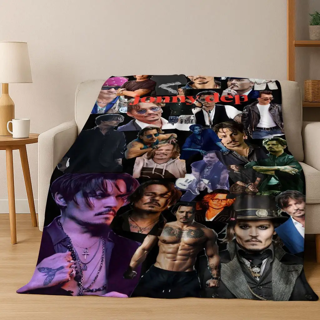 

26 Style Johnny Depp Art Flannel Blanket,warm and Cozy Soft Throw Blanket for Home Bedroom Bed Sofa Picnic Office Cover Gift kid
