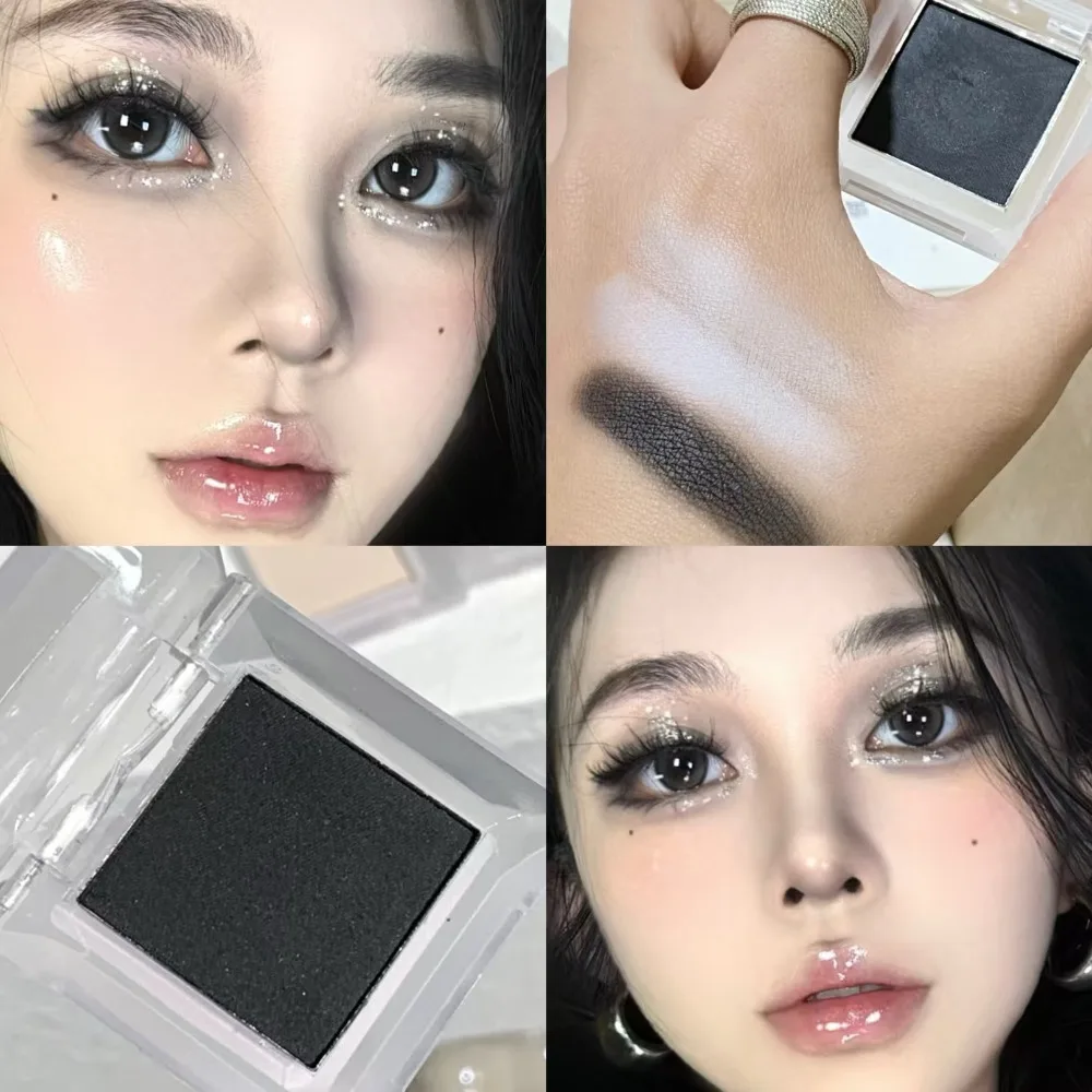 Black Matte Highlights Smoked Eye Shadow Plate Powder Delicate and Durable, Naturally Brightening Dopamine Eye Shadow Monochrome