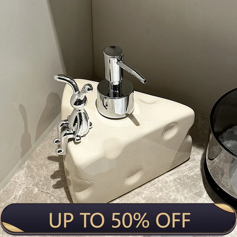 Ceramic Hand Soap Bottle For Household Use In Bathroom And Toilet Shampoo And Body Wash Press Type Dispensing Lotion Bottle