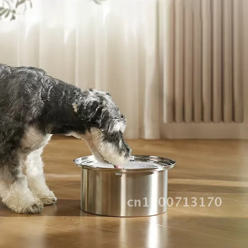

4L Pet floating SUS304 stainless steel drinking bowl large capacity slow water Feeder - Spill Proof & Zero Splash & No Drip
