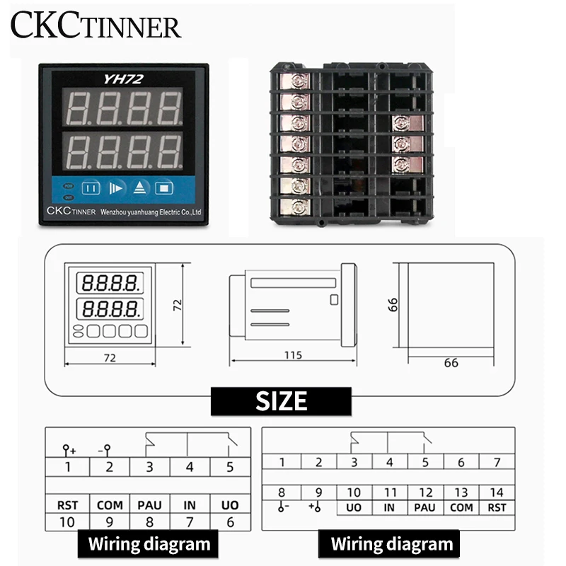 ZN72 Series Digital Time Relay Counter 12V 24V 36V 220V 380V Multifunction Timer Rotating countroller Revolution counter