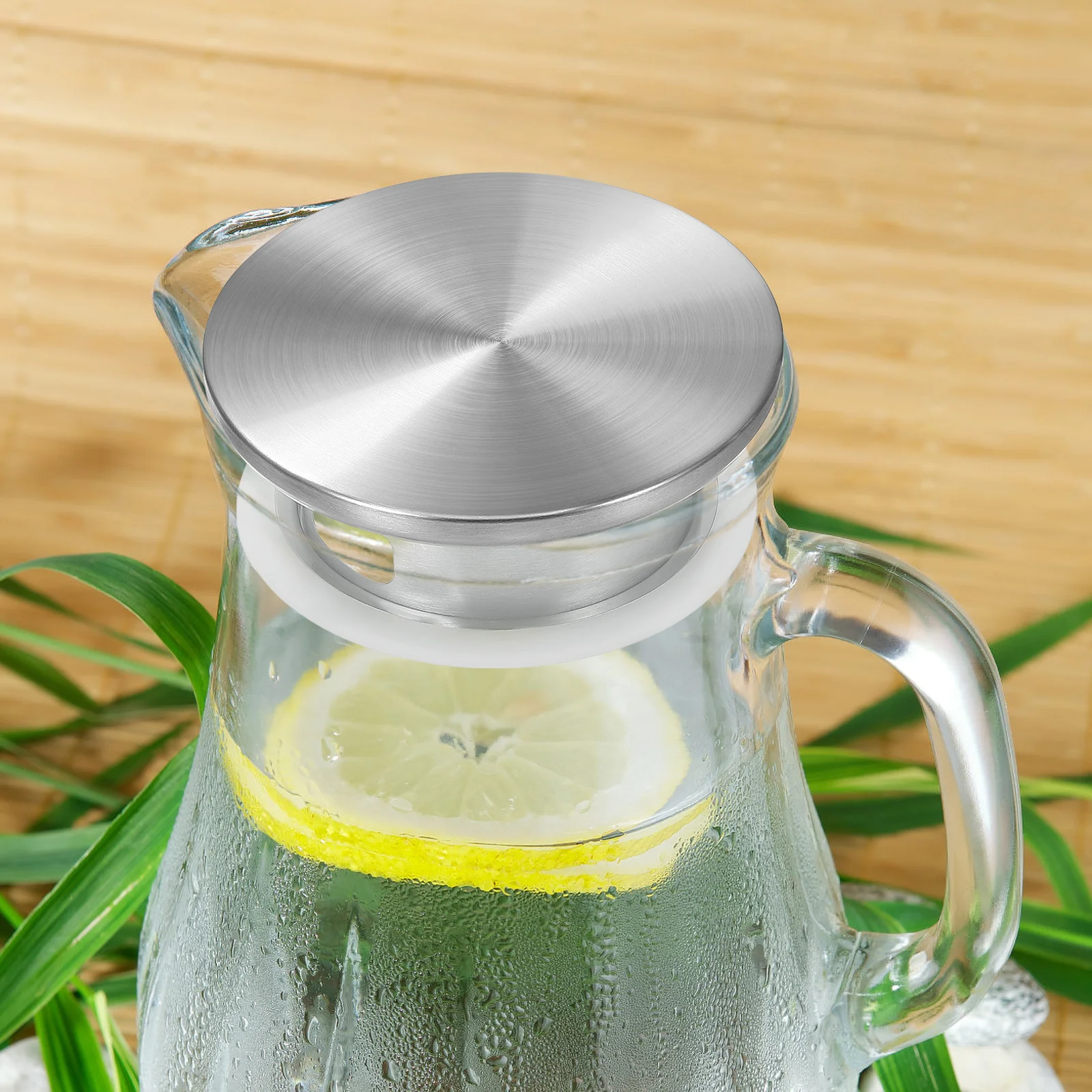 

Stainless Steel Pitcher Lid Double Outlet Filter Residue Free Tea Strainer For Kitchen Jug Replacement