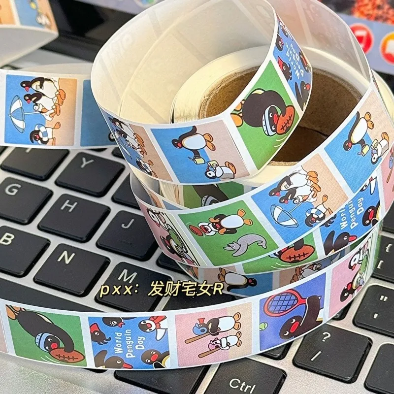 500 Stücke Pingu Niedlichen Pinguin Aufkleber PVC Aufkleber Dekoration Telefon Skateboard Gepäck Kühlschrank Graffiti Aufkleber Schreibwaren Spielzeug Kind Geschenk