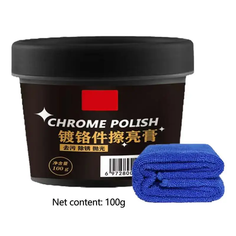 Chrome Rust Remover 100g Car Chassis Derusting Product for Car & Home Car Parts Metal Polishing Media Long-Lasting Water Stains