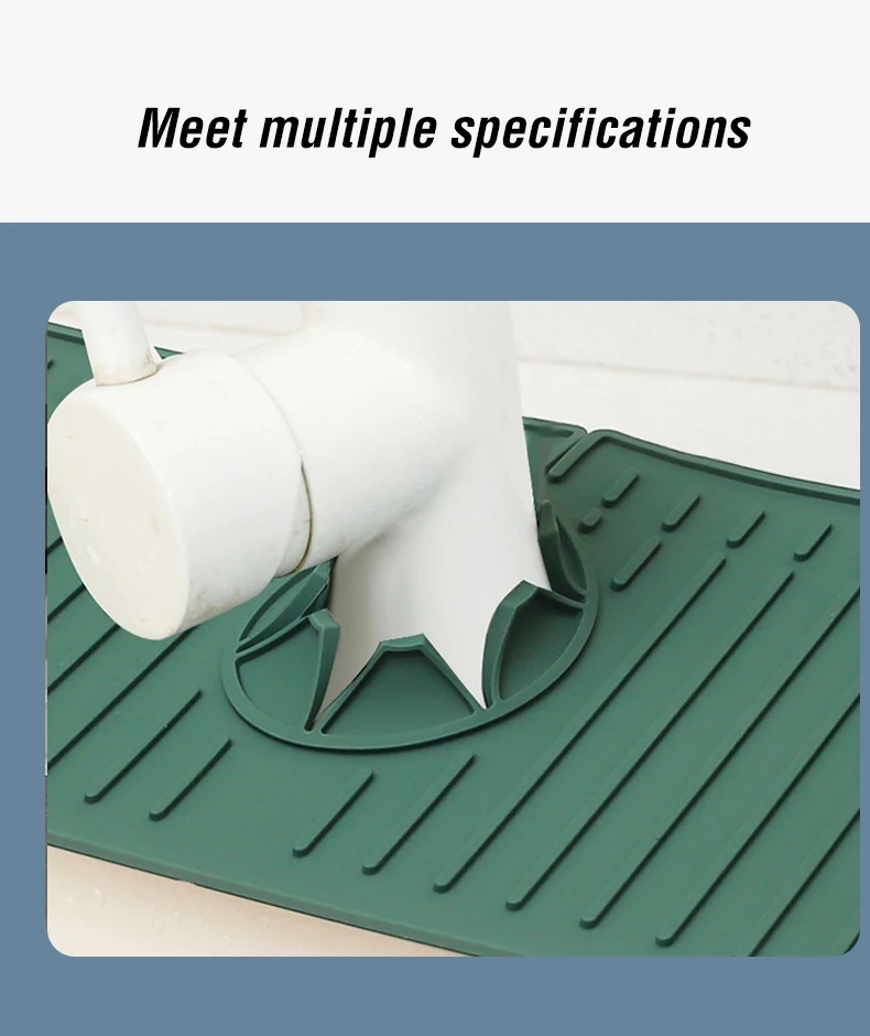 Silikon Drainage Pad Bad Küche Wasserhahn Tropf matte Waschbecken Waschbecken spritzwasser geschützt Abfluss Pad Tisch Wärme isolation schutz – Detail 6