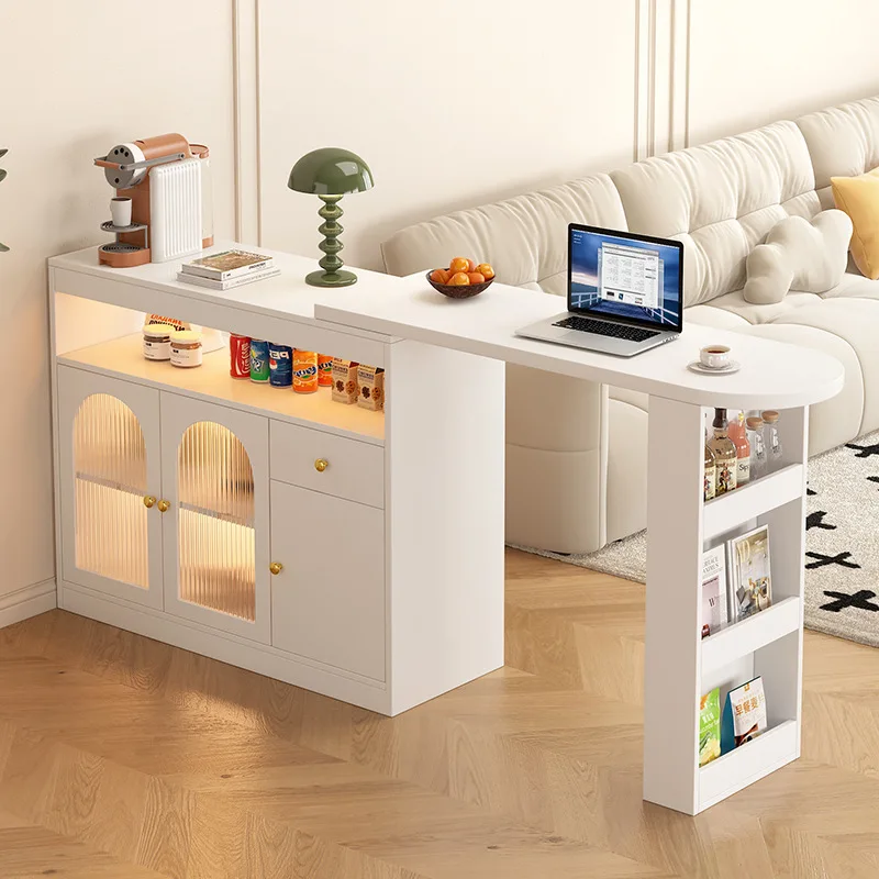 

Retractable bar table, dining side cabinet, integrated household living room, entrance partition, small apartment, balcony again