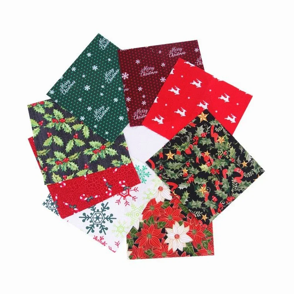 Christmas Series Cotton Fabric Printed Cloth Sewing Quilting Fabrics Patchwork Perfect For Small Christmas Craft Projects