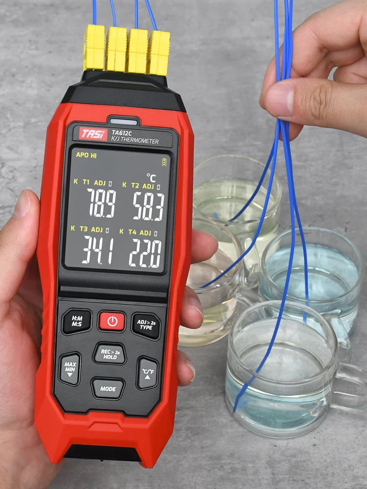 For TASI  TA612C K/J  Thermometer Data Upload  Four-channel Temperature Meter Thermocouple Thermometer