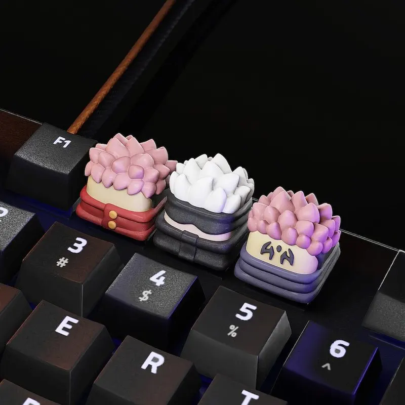 Jujutsu Kaisen Artisan Keycaps Gojo Satoru Yuji Itadori Sukuna Diy Anime Peripheral Keycaps For Mechanical Keyboards Gaming Fans