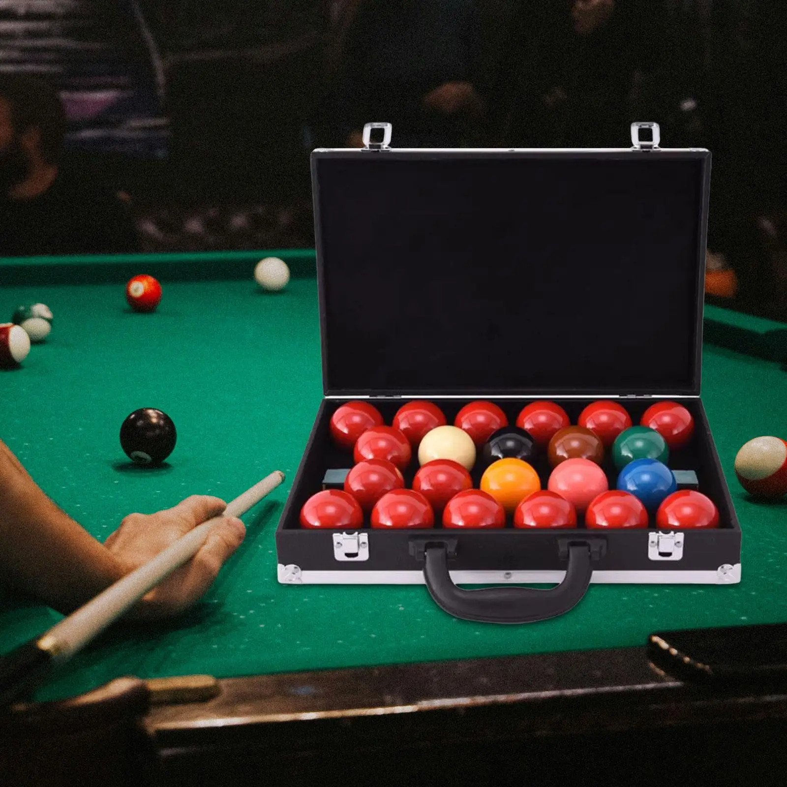 

Billiard Balls Storage Box Padded Carrying Case for Indoor Traveling Outdoor