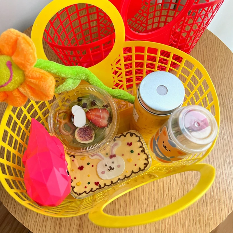 Plástico Esvaziou Cesta De Armazenamento, portátil Banheiro Wash Tote, organizador De Compras, Home Diversos Recipiente