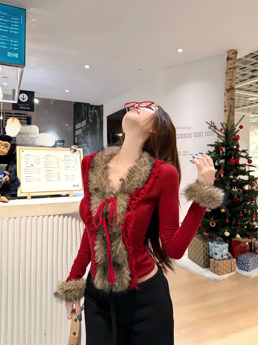 

Женская трикотажная кофта больших размеров с мягким декором, облегающая, базовый слой, в корейском стиле, для повседневной носки, универсальная