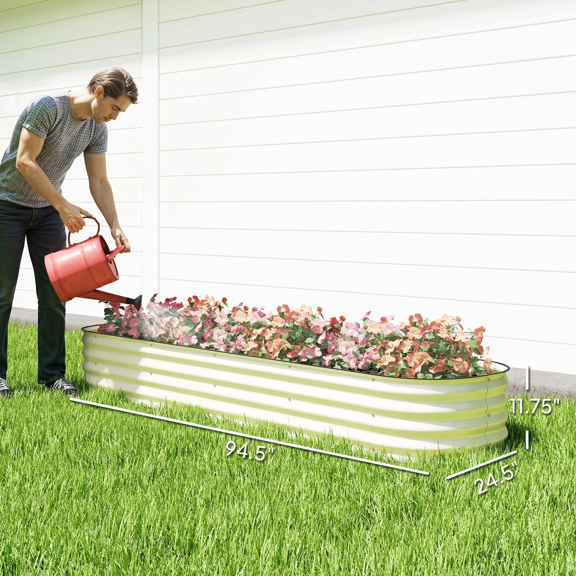 Galvanized Raised Garden Bed P - Planter Raised Metal ulasan dan harga