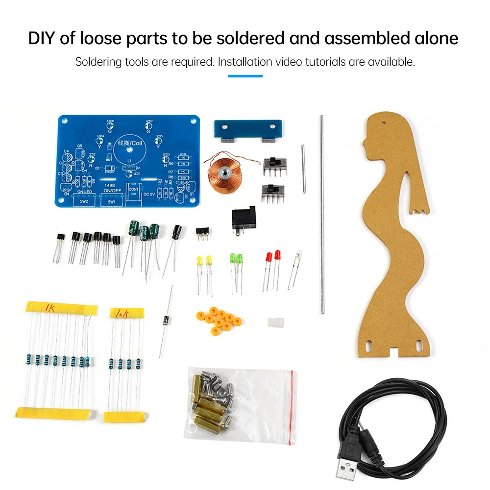 DIY Electronic Swing Kit Electromagnetic Swing Induction Teaching and Practical Training Welding Exercise Parts DC 5V