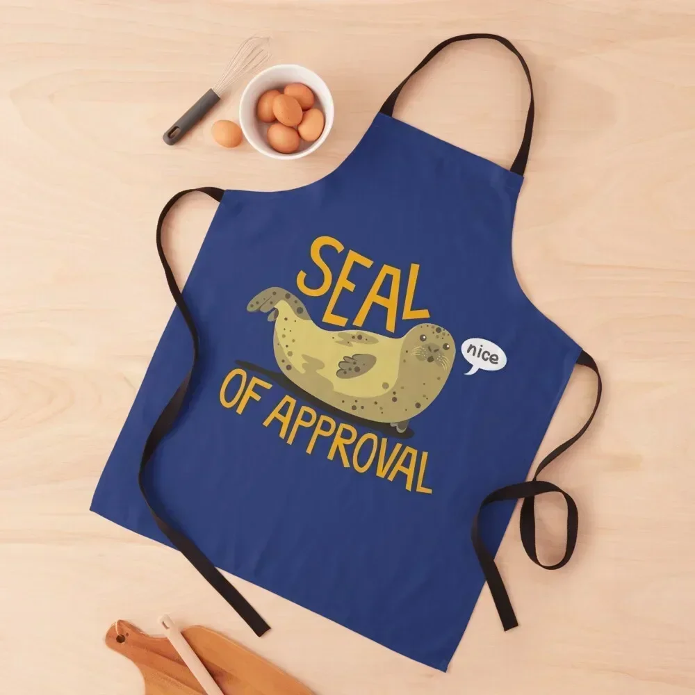 

Seal of Approval Apron Home and kitchen products Bib For Kitchen Camping painting Apron