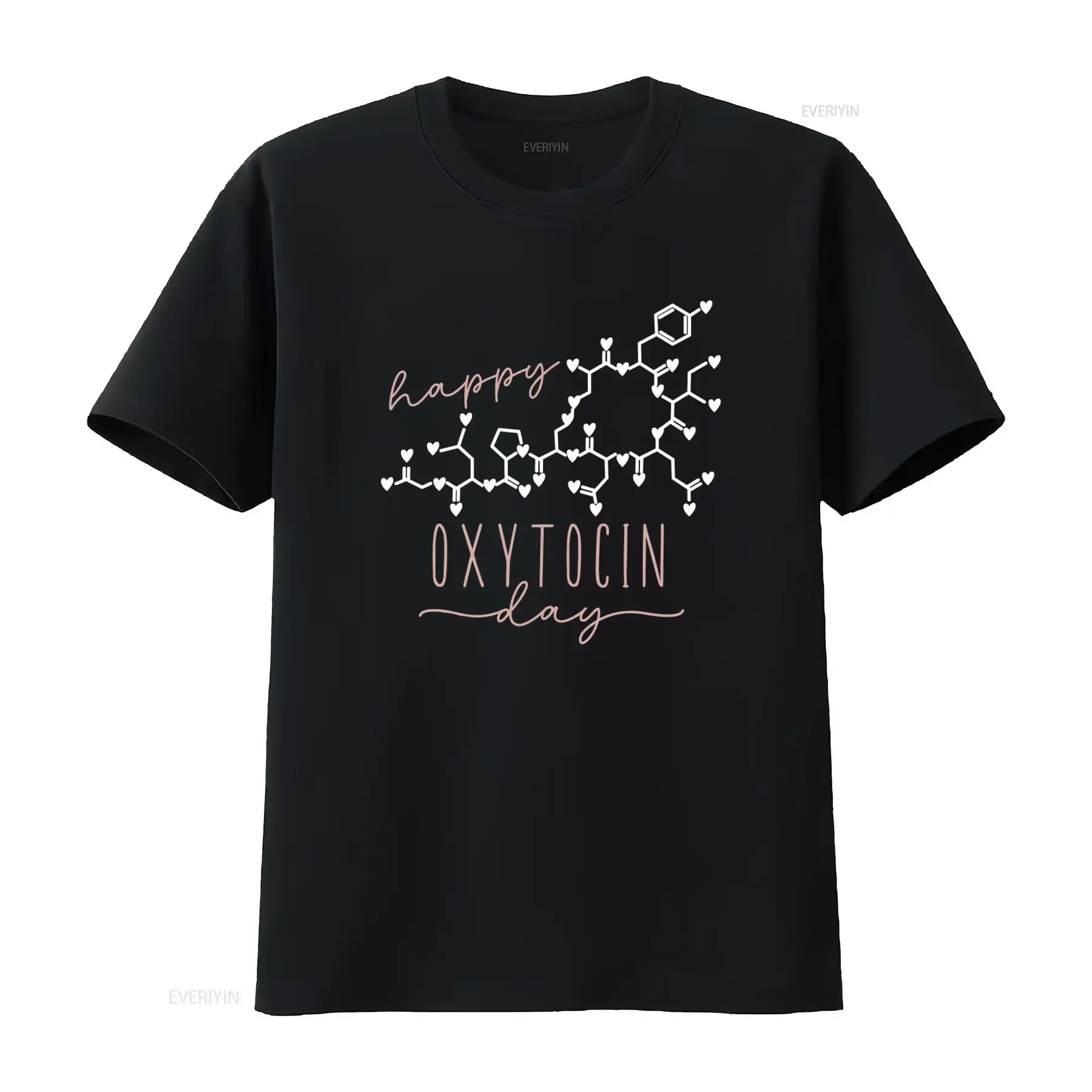 Valentine's Day Oxytocin T Shirt Love Molecule Chemistry Design for Birth Workers Lactation Consultants Doulas vintage Washed