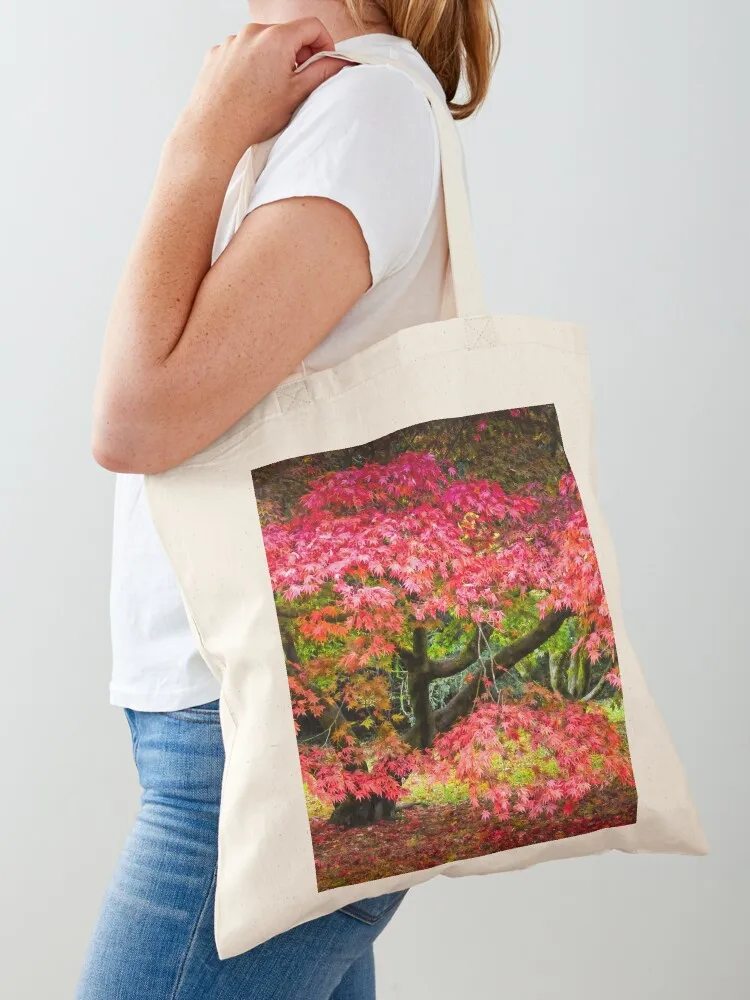 

Fiery Red Acer Tote Bag tote bag canvas woman shopping bag custom tote