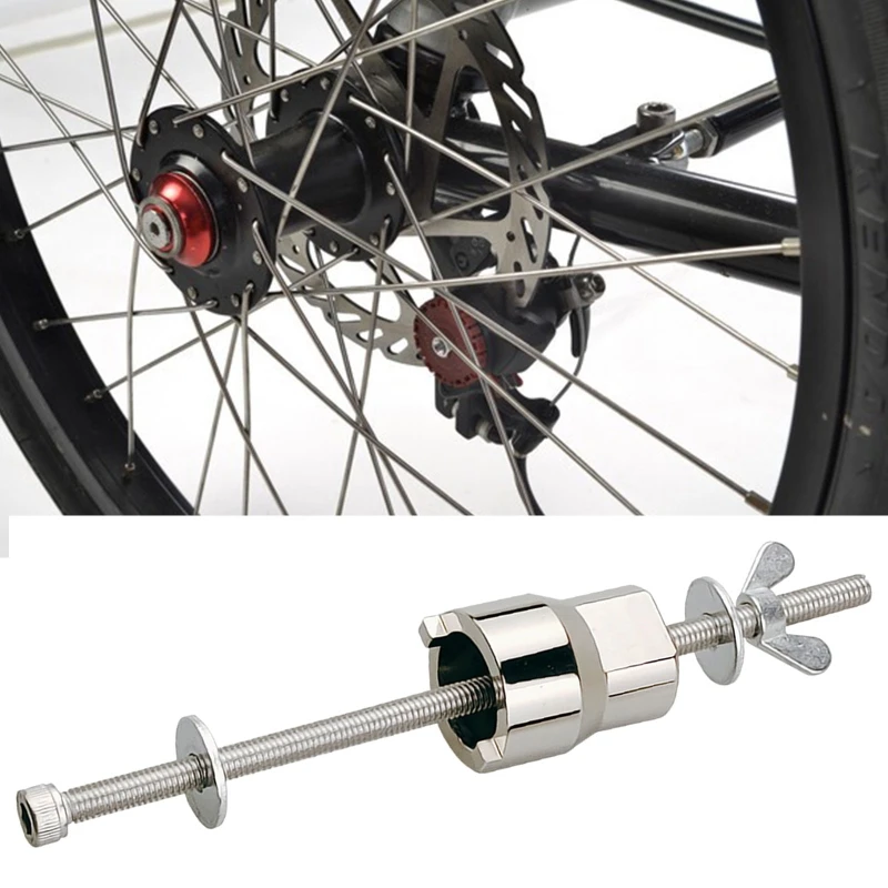 N0HA Stainless Bicycle Hub Body Remover Bike Hub Tower Base Install Disassemble Tool with Sleeve Flower Drum Removal Tool