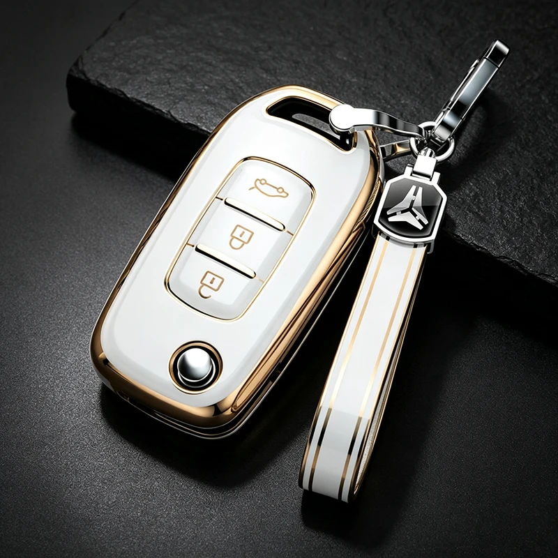 Auto-Schutzhülle für Renault Kadjar Captur Megane Sandero Stepway Logan Clio 5 Arkana Kwid TPU Auto-Klappschlüssel-Etui