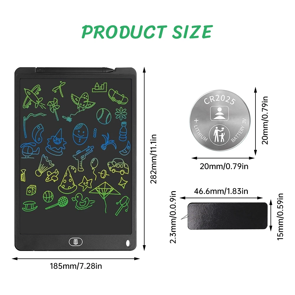 LCD Writing Tablet Kids Drawing Board 12 Inch Etch Sketch Doodle Board Erasable Learning Handwriting Pad Travel Toy Easter Gift