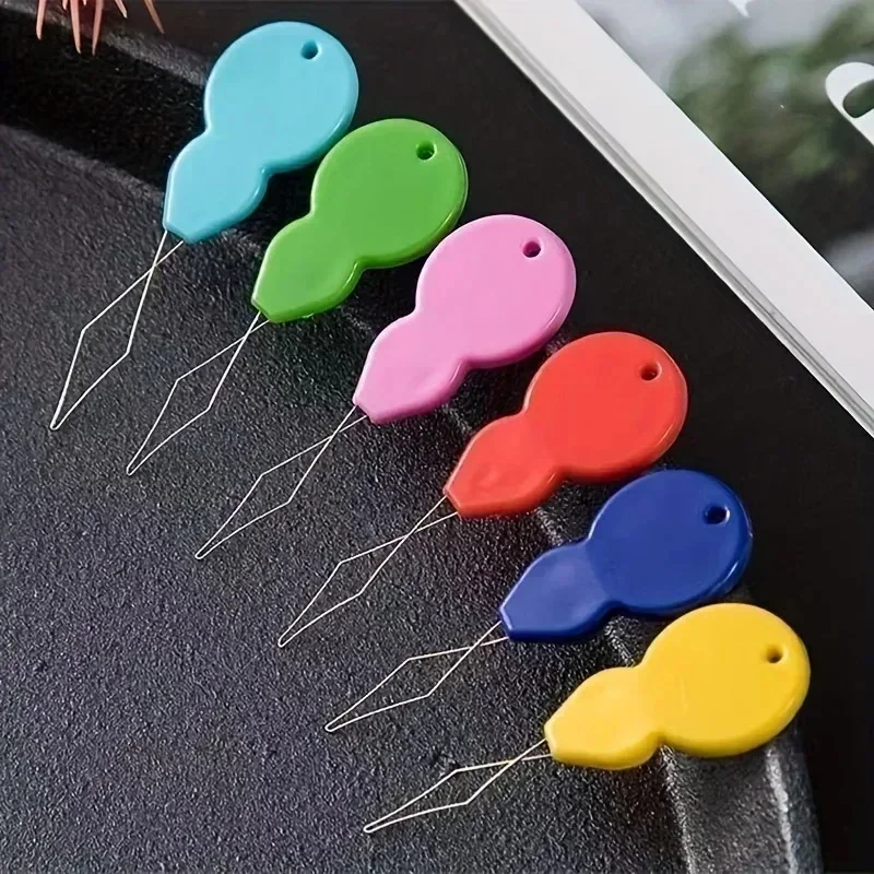2/10pcs Plastic Needle Easy Device Automatic Thread Needles Sewing Tools Threader Elderly Guider Handmade Sewing Tools Thread