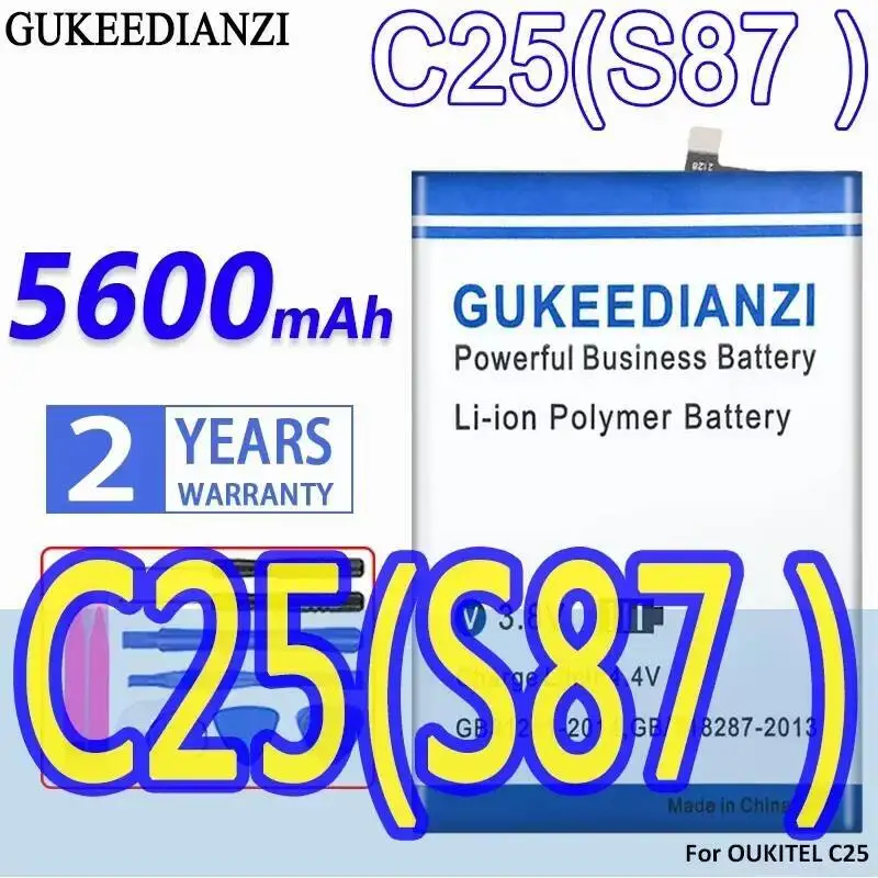 

5600Mah C25 S87 For Oukitel Mobile Phone Battery High Capacity
