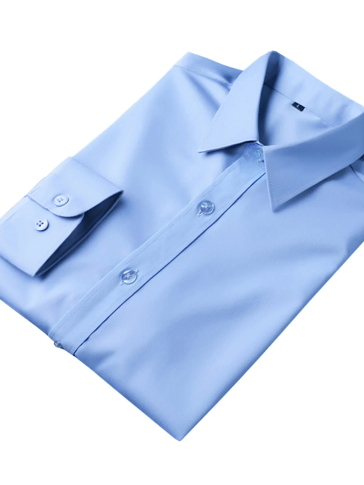 

Long Sve Busin irt Men's Formal Suit Non-iron White irt Slim Fit Color Woven Fabric arp Collar Pure Color