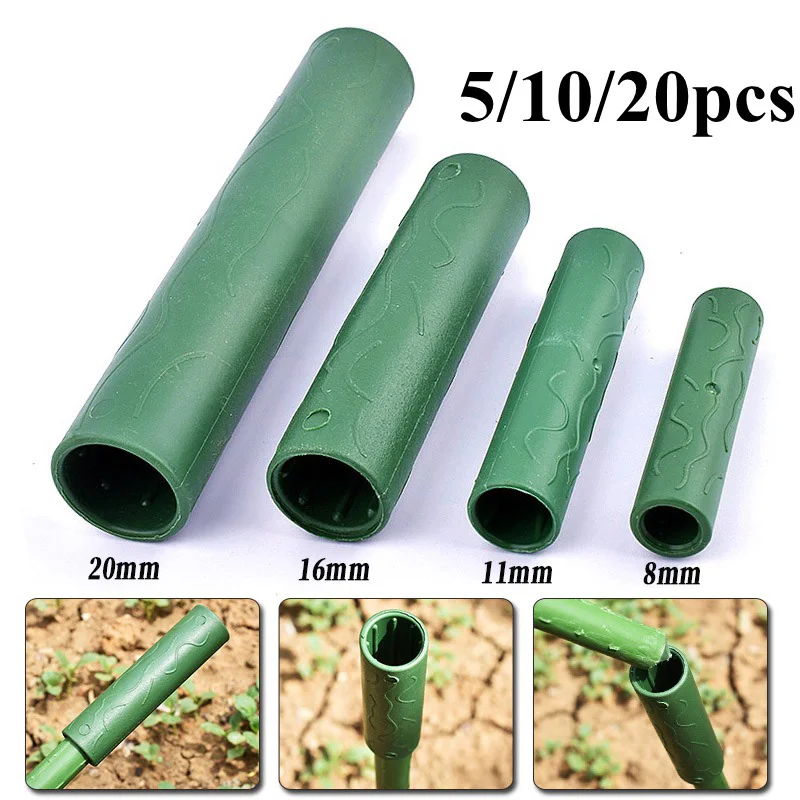 8~20mm Plant Support Connecting Pipe Garden Greenhouse Bracket Joints Gardening Vines Climbing Plant Support Stakes Connector