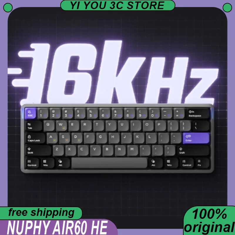 

NuPhy Air60 HE Mechanical Keyboard Dwarf Magnetic Axis Quick Trigger 0.01mm Accuracy PC Esports Laptop Gaming Keyboards