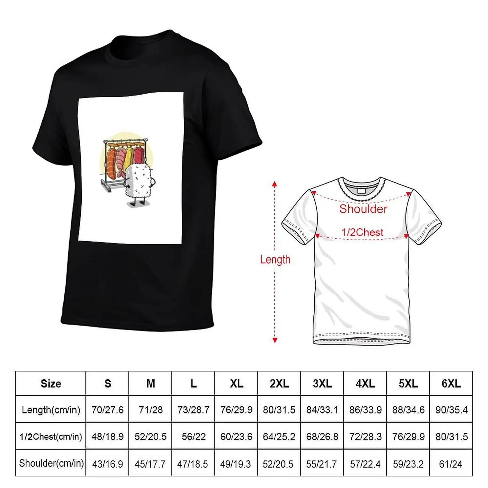 Sushi Wardrobe T-Shirt Fitness Training Breathable Tee