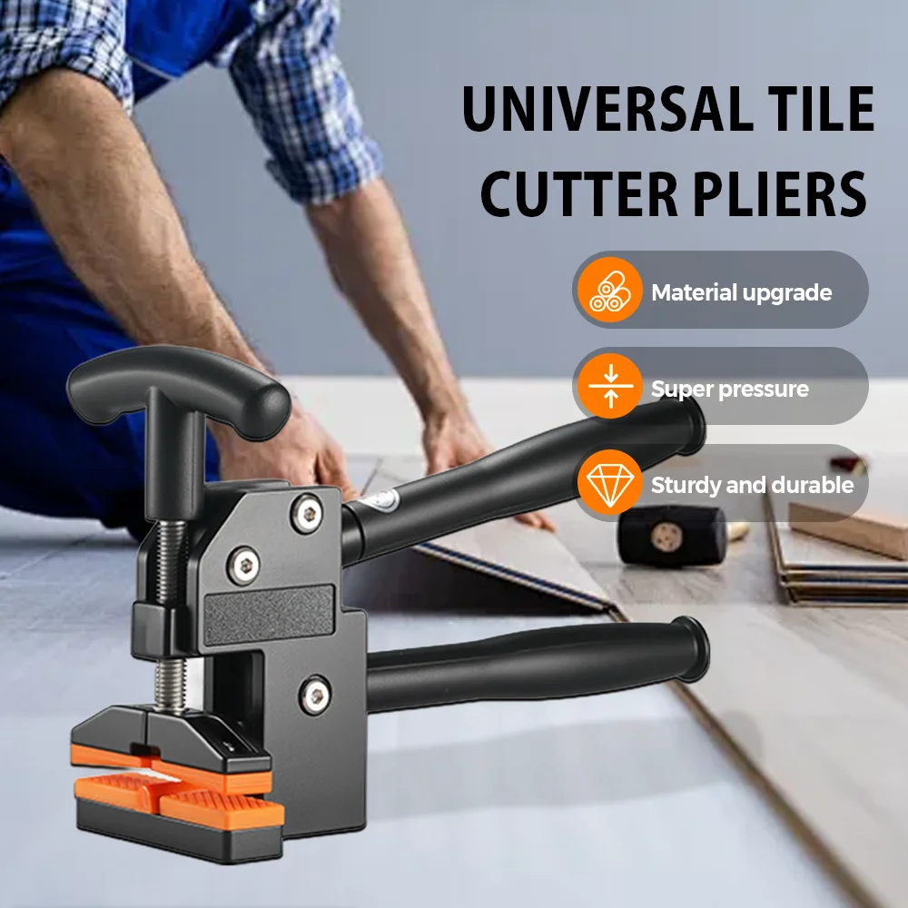 

Heavy Duty Tile Breaking Pliers Manual Tile Cutter Aluminum Construction Rubber Coated Handles for Home Renovation Projects