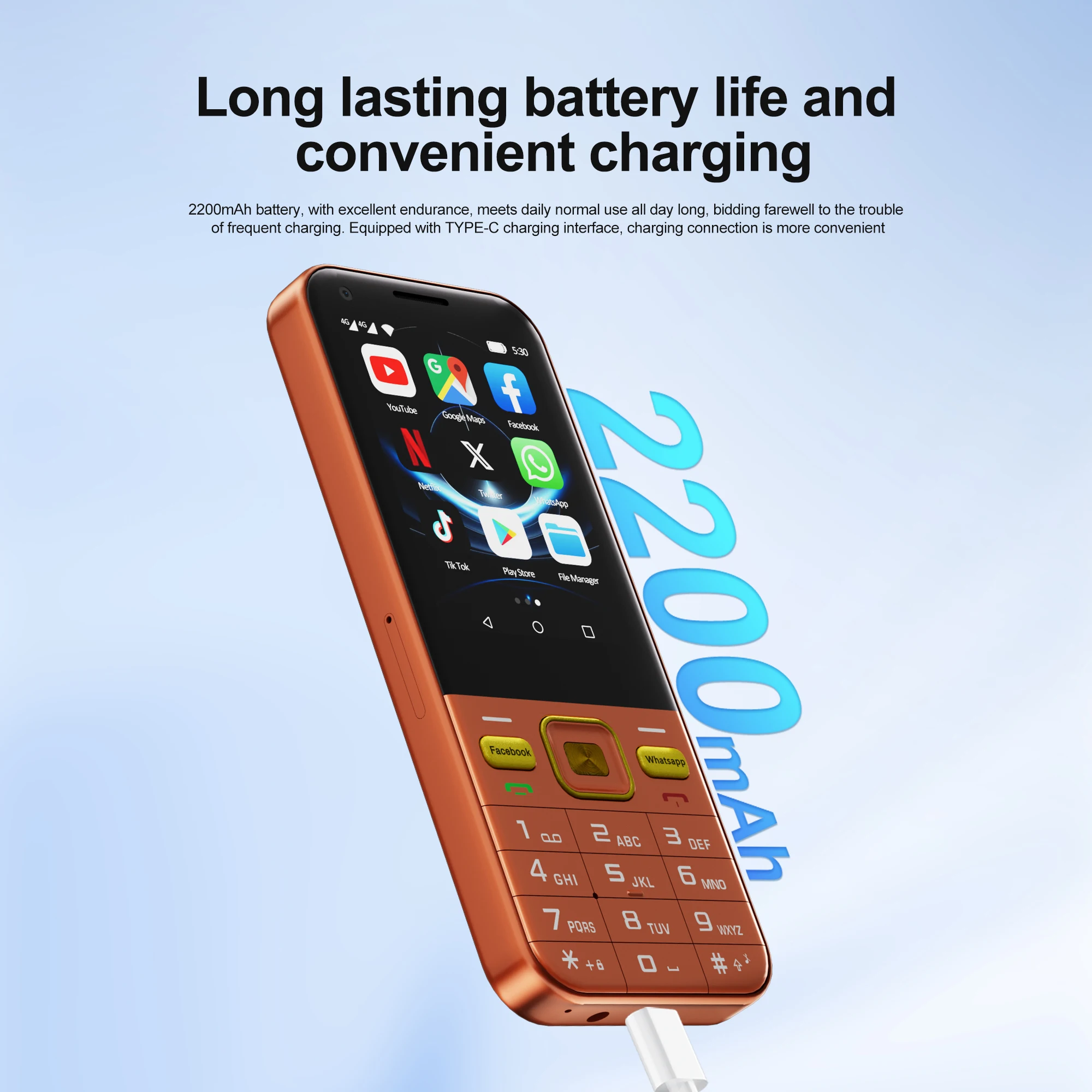 SERVO F7 Ultra Android Smart Phone Rete 4G 2.8 "Touch Screen 2 GB + 16 GB WhatsAPP Radio FM Dual SIM Smartphone in standby