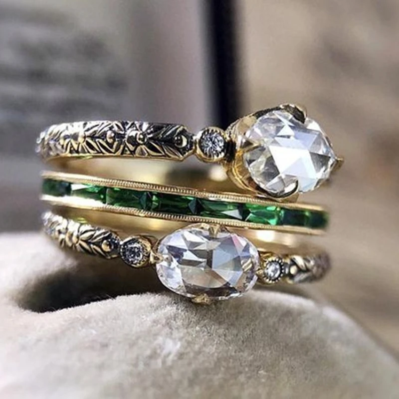 Engagement Rings for Women Geometric Simple Zircon Fashion Casual Temperament Trendy High-end Design Party image 5