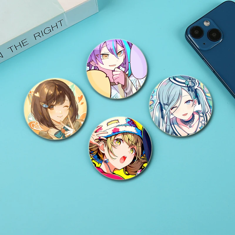 44mm Sekai Cartoon Character Badge Cosplay Music Game Brooches Anime Cute Enamel Pins for Backpack Jewelry Clothes Accessories