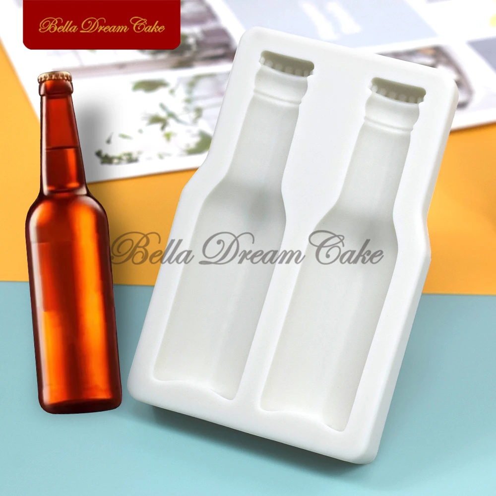 3D Beer Bottle Design Silicone Mold Fondant Chocolate Mould Cake Decorating Tools DIY Clay Soap Model Kitchen Baking Accessories