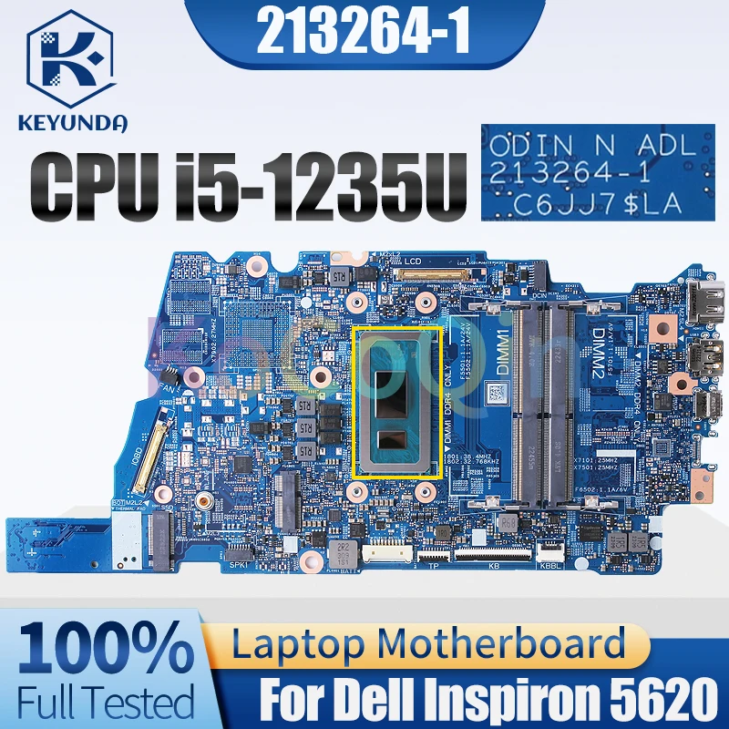 

213264-1 For Dell Inspiron 5620 Notebook Mainboard SRLFQ i5-1235U 0R665T Laptop Motherboard Full Tested