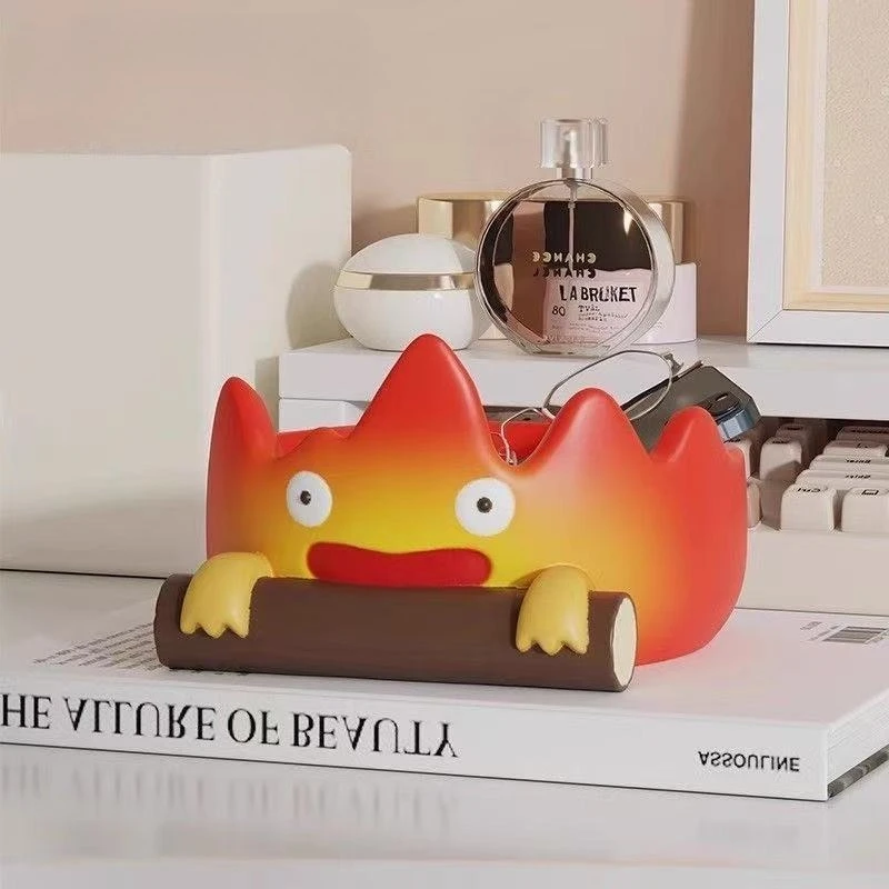 

1Pcs Resin Cartoon Fire Person Tray Creative Anime Key Holder Storage Indoor Outdoor Decor Perfect for Christmas HalloweenGift