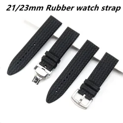 21mm 23mm Rubber watch strap for Chopard Mille Miglia series168511-30013015 Precision steel Needle/fold buckle for Chopard